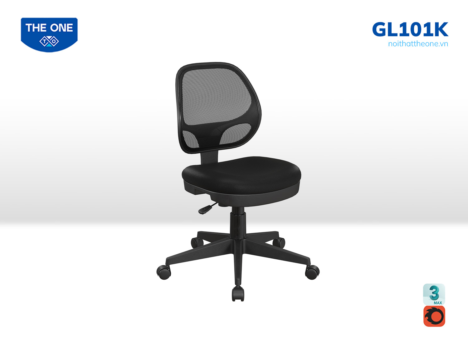 Ghế lưới văn phòng không tay GL101K