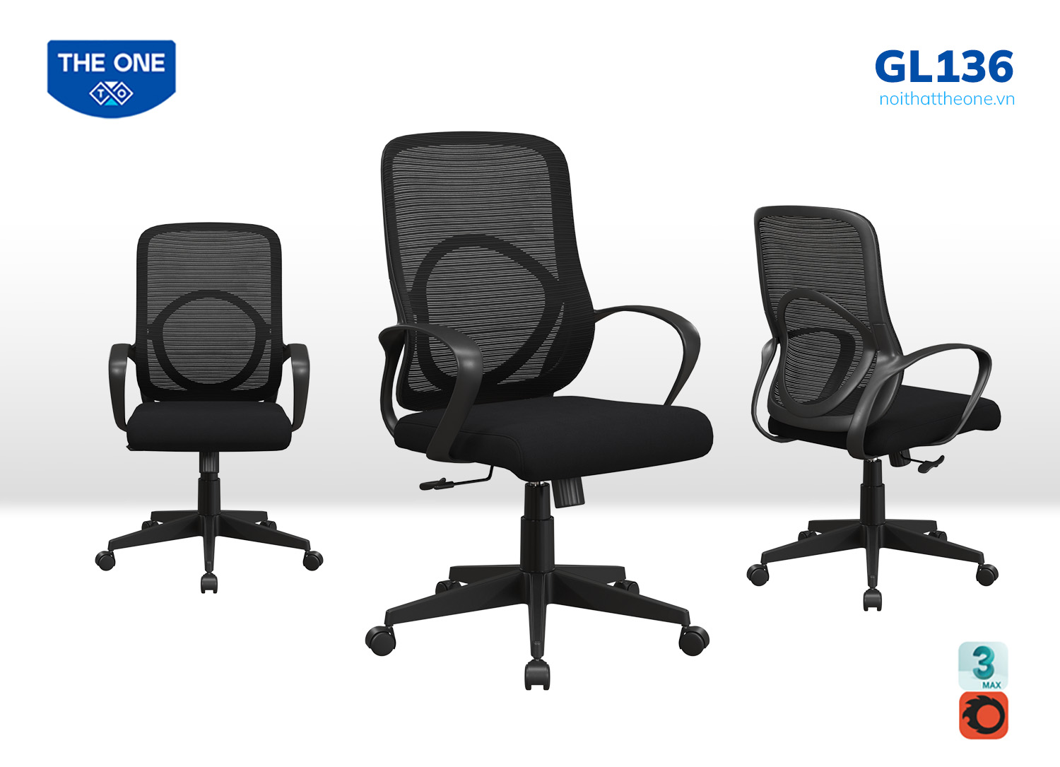 Ghế xoay lưng lưới GL136