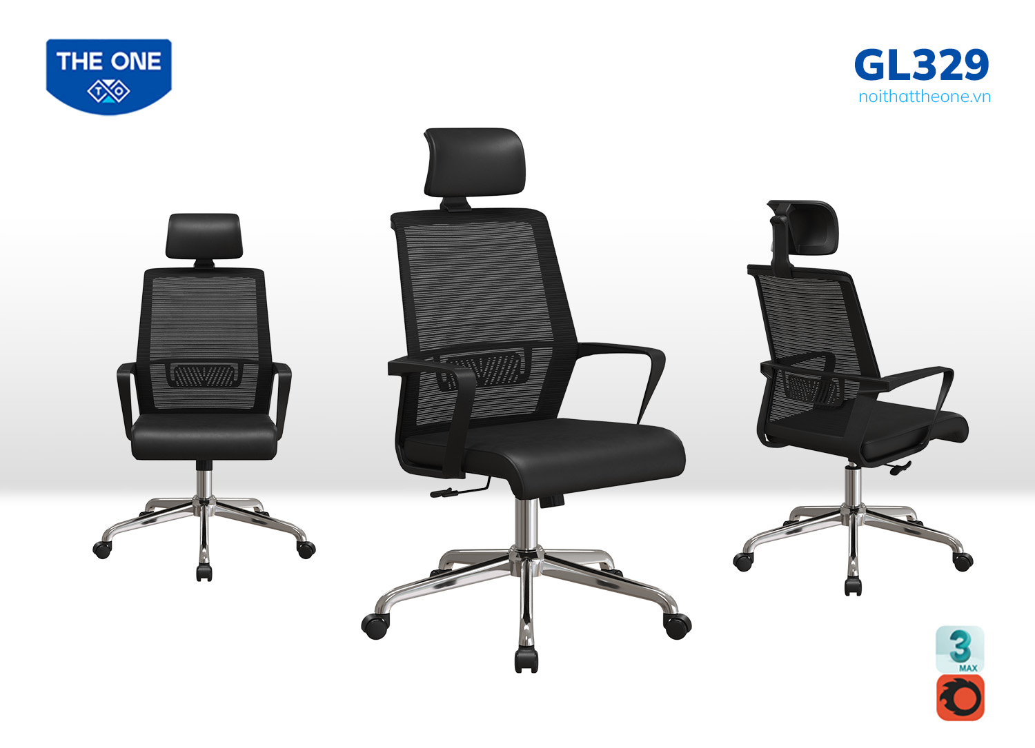 Ghế lưới Hòa Phát GL329
