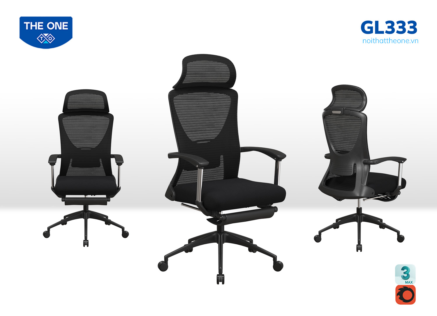 Ghế lưới lưng cao GL333