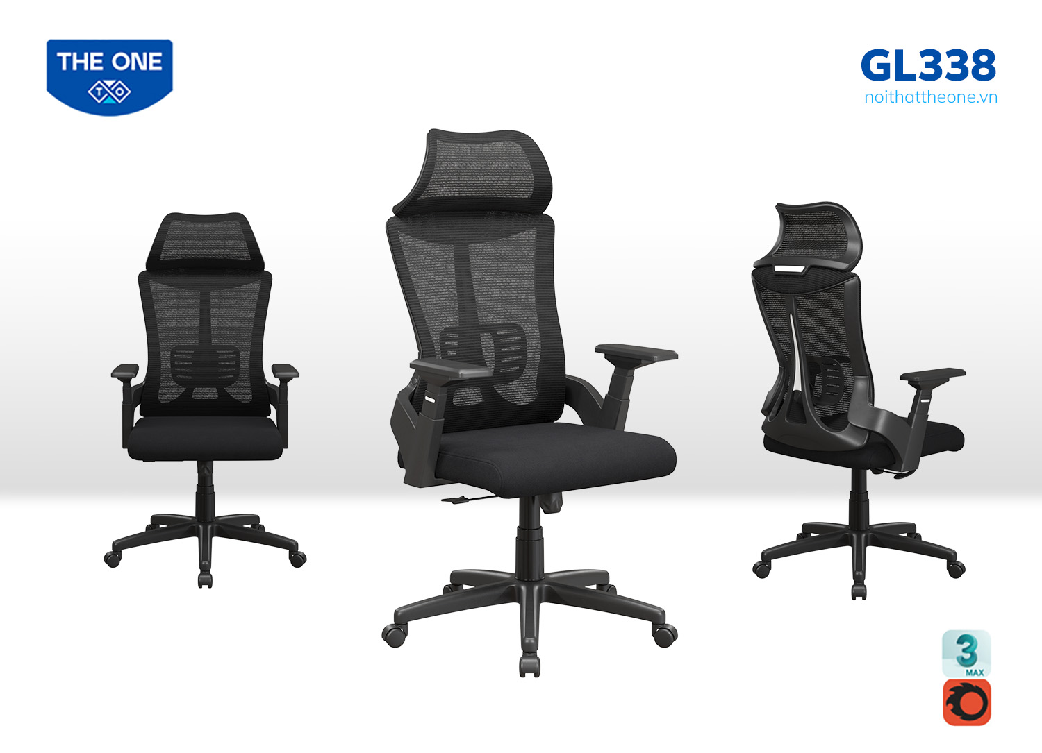 Ghế lưới lưng cao GL338