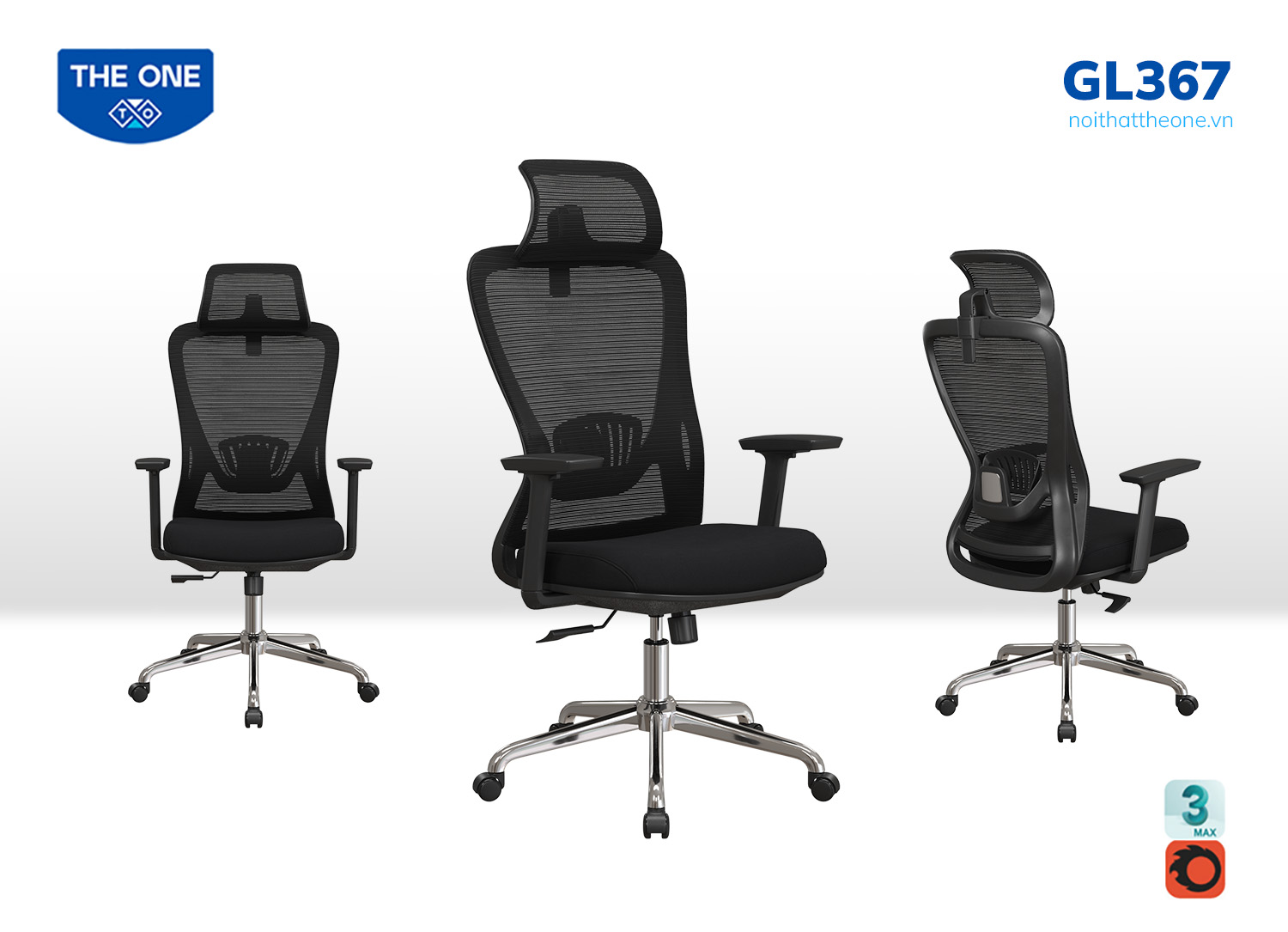 Ghế lưới lưng cao GL367