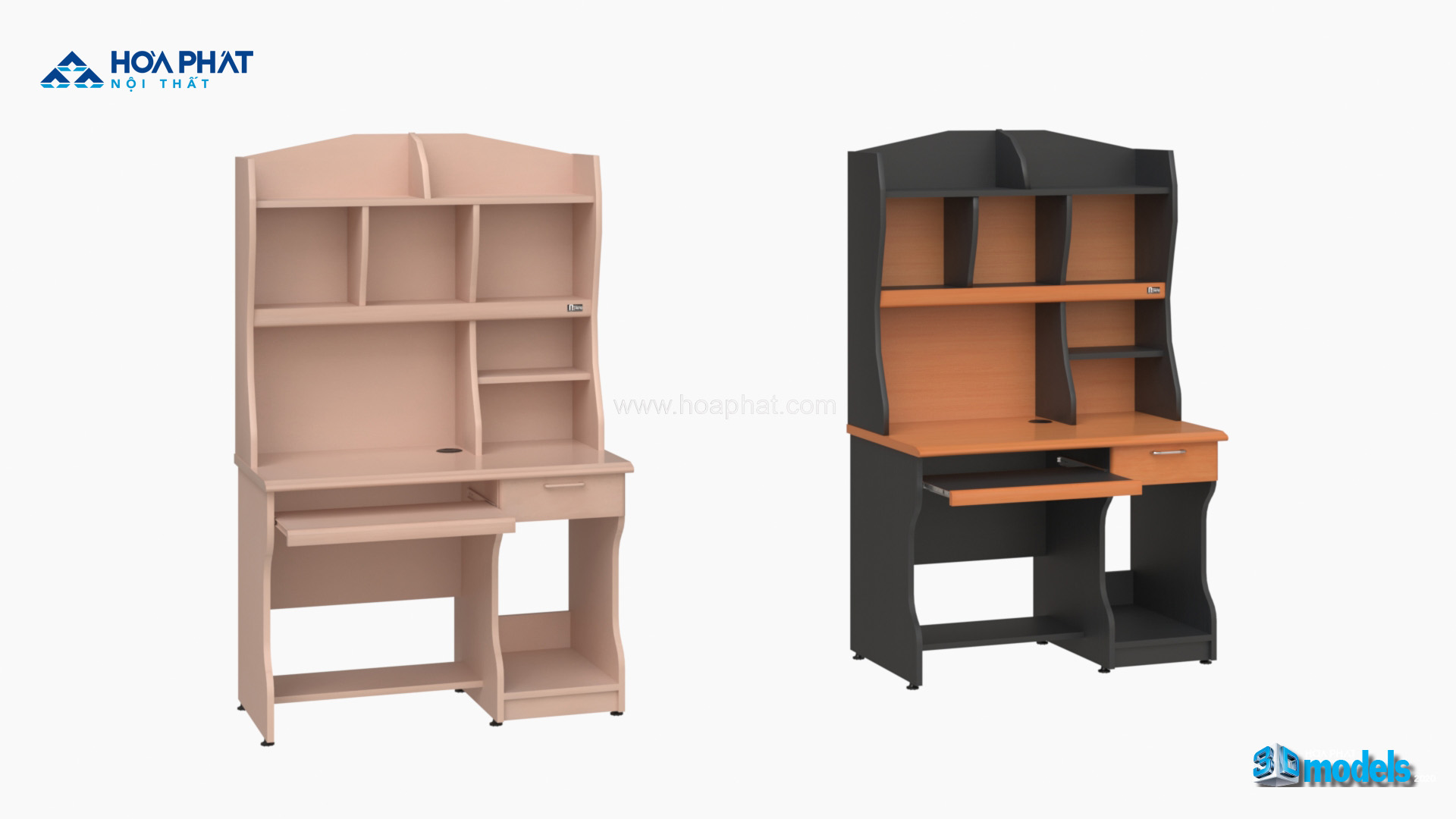 Bàn liền giá sách NTB01