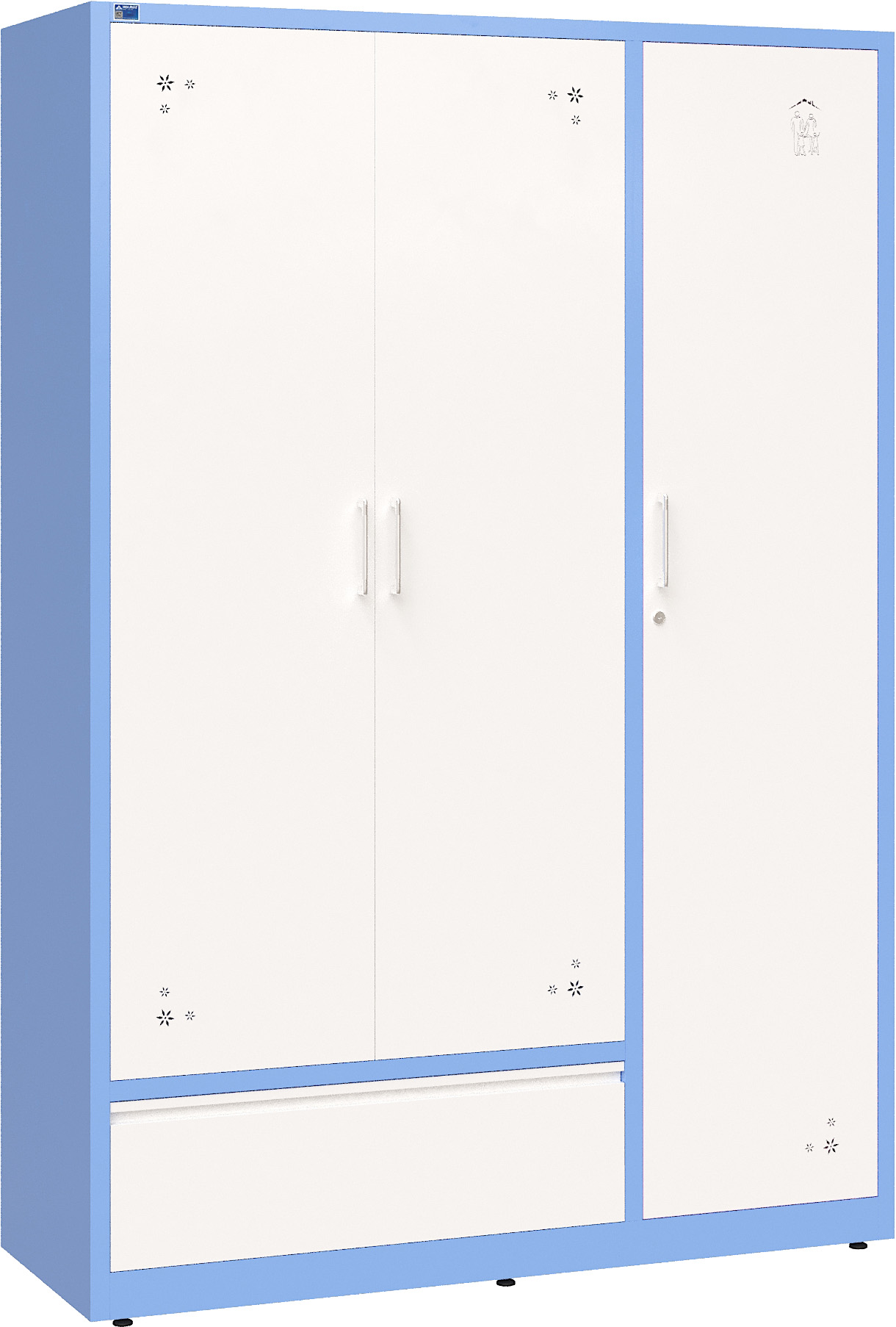 Tủ sắt quần áo TU15B2C3
