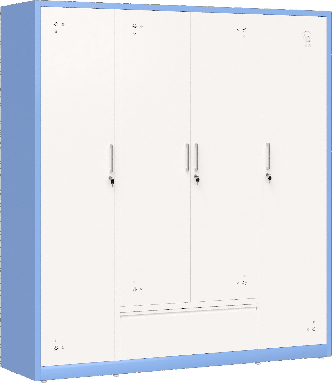 Tủ sắt quần áo TU15B3C4