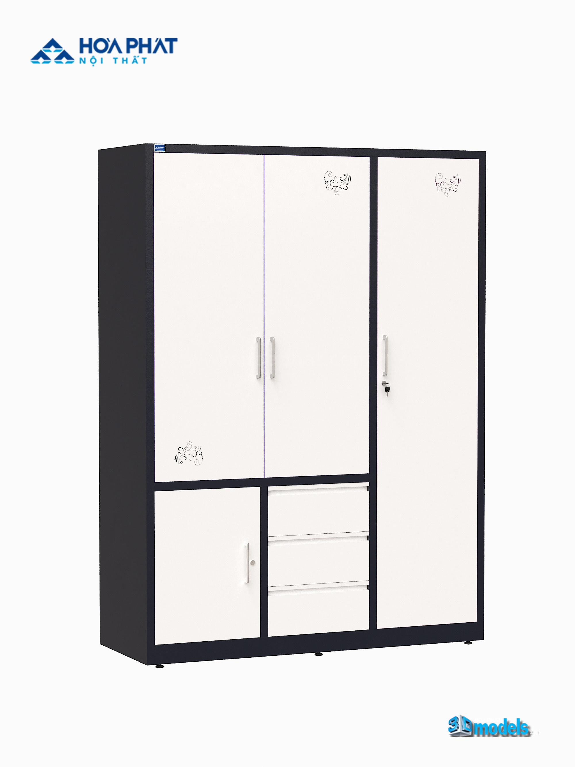 Tủ sắt quần áo TU15B3C4NK3